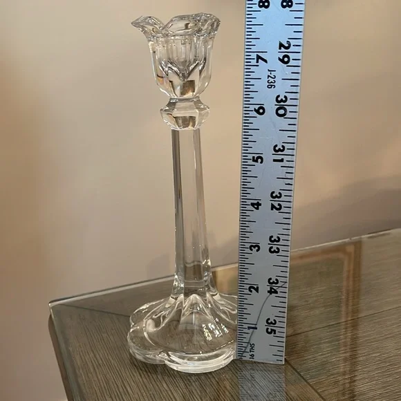 1983 Ebeling & Reuss Co, Full Lead Crystal Floral Candlesticks, Pair - Picture 10 of 16